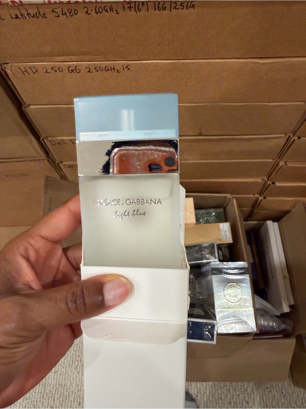 Dolce & Gabbana Pale Blue and Silver Phone Case